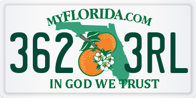 FL license plate 3623RL
