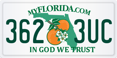 FL license plate 3623UC