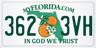 FL license plate 3623VH