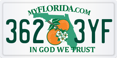 FL license plate 3623YF