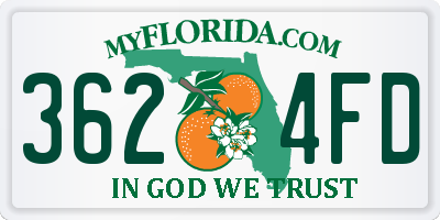 FL license plate 3624FD