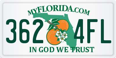 FL license plate 3624FL