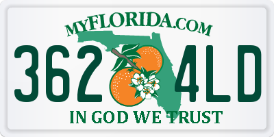 FL license plate 3624LD