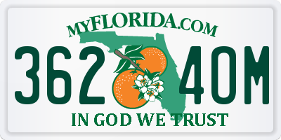 FL license plate 3624OM