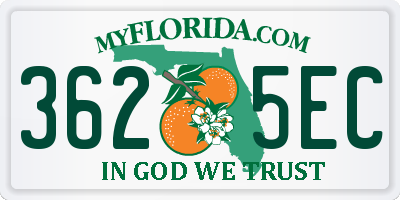 FL license plate 3625EC