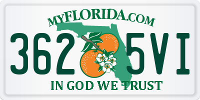 FL license plate 3625VI