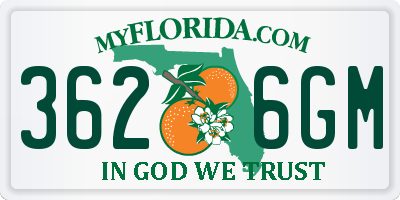 FL license plate 3626GM
