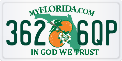 FL license plate 3626QP