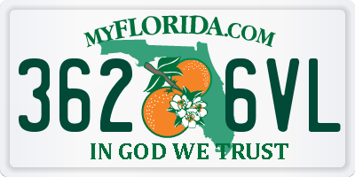 FL license plate 3626VL