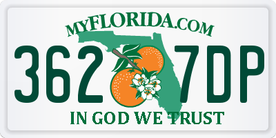 FL license plate 3627DP