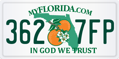 FL license plate 3627FP
