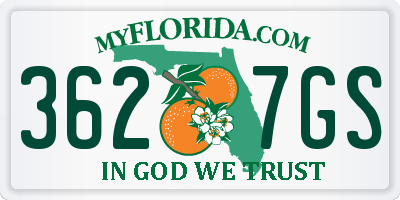 FL license plate 3627GS
