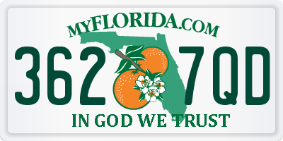 FL license plate 3627QD