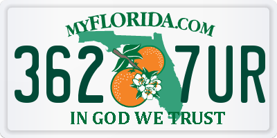 FL license plate 3627UR
