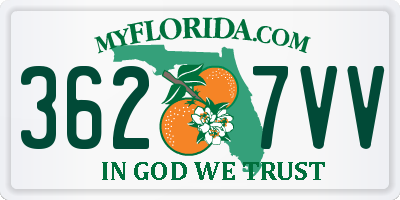 FL license plate 3627VV