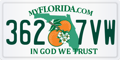 FL license plate 3627VW