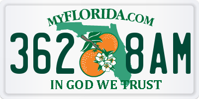 FL license plate 3628AM
