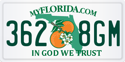FL license plate 3628GM