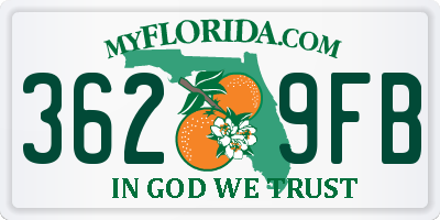 FL license plate 3629FB