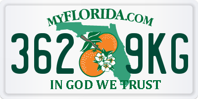 FL license plate 3629KG