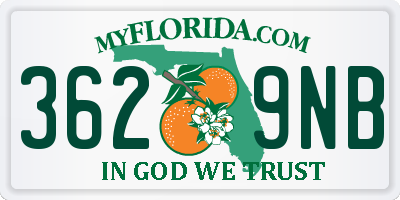 FL license plate 3629NB