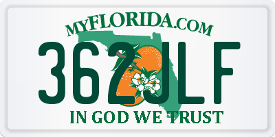 FL license plate 362JLF