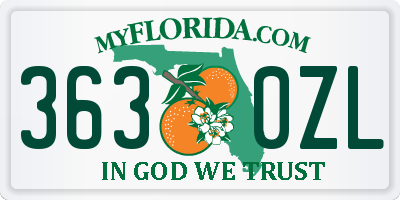 FL license plate 3630ZL