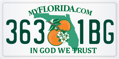 FL license plate 3631BG
