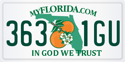 FL license plate 3631GU