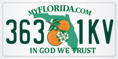 FL license plate 3631KV