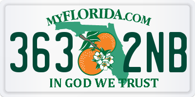 FL license plate 3632NB
