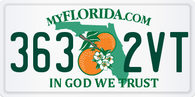 FL license plate 3632VT