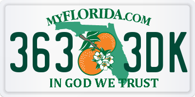 FL license plate 3633DK