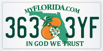 FL license plate 3633YF