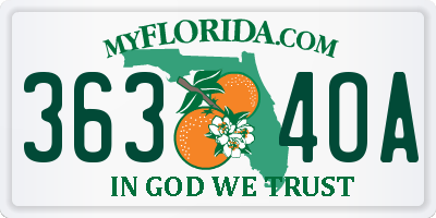 FL license plate 3634OA