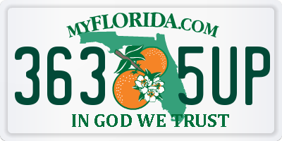 FL license plate 3635UP