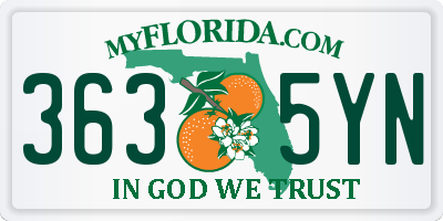 FL license plate 3635YN