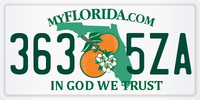 FL license plate 3635ZA
