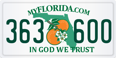 FL license plate 3636OO