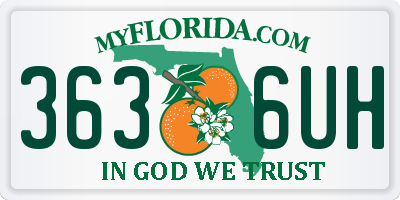FL license plate 3636UH