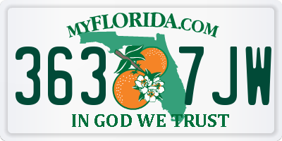 FL license plate 3637JW