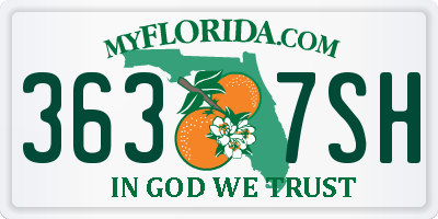 FL license plate 3637SH