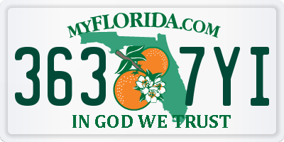 FL license plate 3637YI