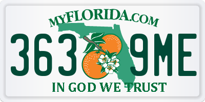 FL license plate 3639ME