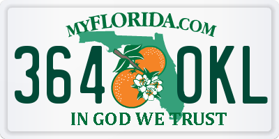 FL license plate 3640KL