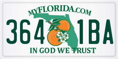 FL license plate 3641BA