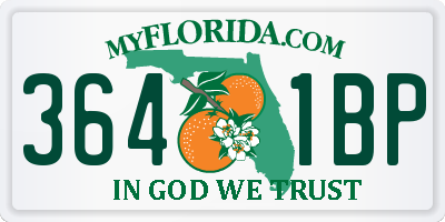 FL license plate 3641BP