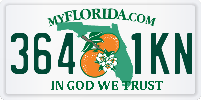 FL license plate 3641KN