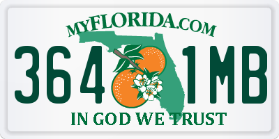 FL license plate 3641MB
