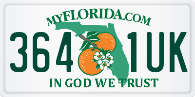 FL license plate 3641UK